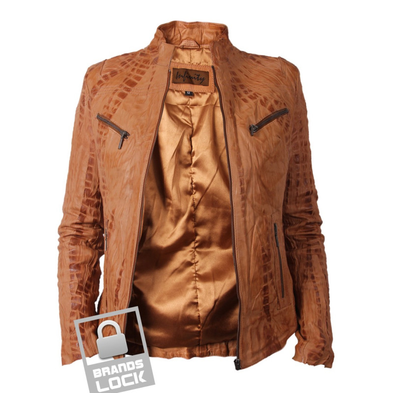 Womens tan brown leather jacket – Modern fashion jacket photo blog