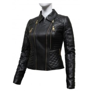 Leather designer jacket for women 