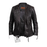 Ladies Leather Biker Jacket - Julia