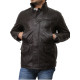 Men's Brown Leather Biker Jacket - Mathew