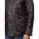 Men's Brown Leather Biker Jacket - Mathew
