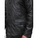 Men's Black Leather Biker Jacket - Mathew