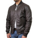 Mens Brown Leather Jacket - Bret