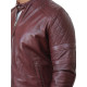 Men's Brown Biker Leather Jacket - Cary