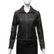 Women's Stylish Black Real Leather Biker Jacket -Lena