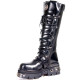 New Rock Unisex Black Metallic Gothic Biker Boots - M272-S1