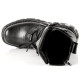 New Rock Black Leather Gothic Designer Look Unisex Boots - M.373.S4