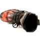 New Rock Black Leather Dashing Fire Print Biker Boots - M.591-S1