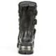 New Rock Black Leather Biker Metallic Stylish Boots - M.591.S2