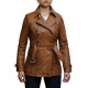 Leather Jacket Womens | Real Classic Trench Leather Coat For Women