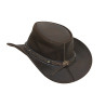 Mens Vintage Black Wide Brim Cowboy Aussie Style Western Bush Hat