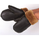 Genuine Real Sheepskin Leather Gloves Mittens Unisex