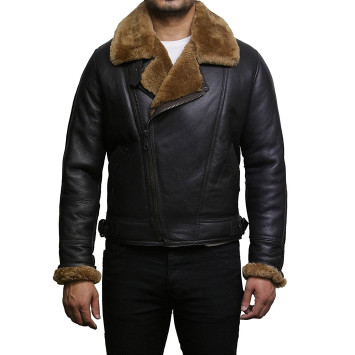 leather-bomber-sheepskin-shearling-jacket Mens-b3-aviator-flying