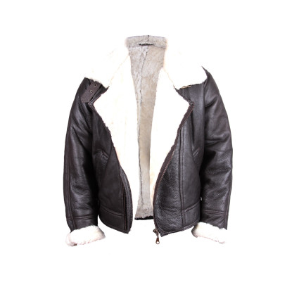 leather-bomber-sheepskin -shearling-jacket Mens-b3-aviator-flying