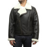 leather-bomber-sheepskin -shearling-jacket Mens-b3-aviator-flying