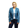 Womens Genuine leather Biker Jacket Casual Brando