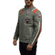 Men's Genuine Sheepskin Leather Biker Jacket with Badges
