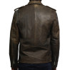 Mens Genuine Leather Biker Jacket Cowhide Brando Rustic