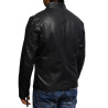  Mens Genuine Leather Biker Jacket Waxed Slim Fit Distressed