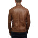  Mens Genuine Leather Biker Jacket Distressed