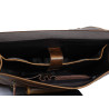 Unisex Genuine Leather Laptop Messenger Shoulder Bag Briefcase Style (Dark Tan)