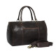 Genuine Leather Travel Overnight Duffel Bag (Brown)
