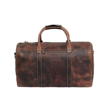 Genuine Leather Travel Duffle Bag Vintage (Brown)