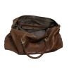Genuine Leather Travel Duffle Bag (Tan)