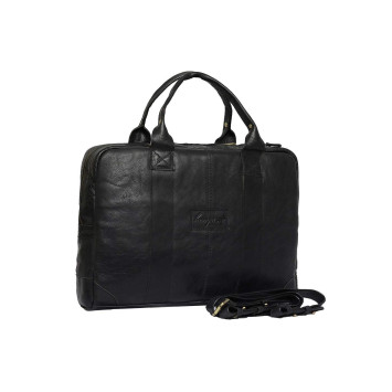 Unisex Genuine Leather Laptop Messenger Handbag Business Briefcase 