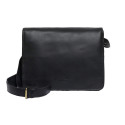 Unisex Genuine Leather Laptop Messenger Shoulder Bag Multi-Functional Style