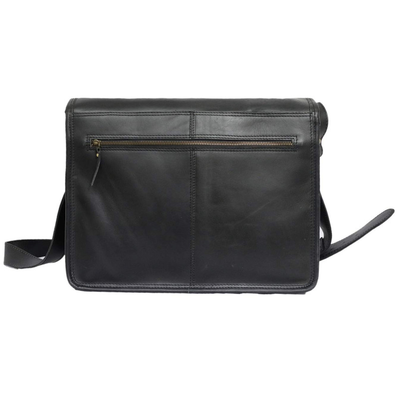 Brandslock Unisex Genuine Leather Laptop Messenger Shoulder Bag Multi ...
