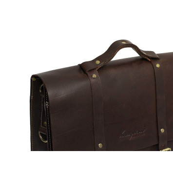 Unisex Genuine Leather Laptop Messenger Shoulder Bag