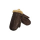 Unisex Soft Thick 100% Sheepskin Leather Ginger Fur Mittens Ideal For Winter