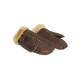 Unisex Soft Thick 100% Sheepskin Leather Ginger Fur Mittens Ideal For Winter