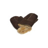 Unisex Soft Thick 100% Sheepskin Leather  Ginger Fur Mittens Ideal For Winter