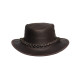 Mens Brown Vintage Wide Brim Cowboy Aussie Style Western Bush Hat Vintage