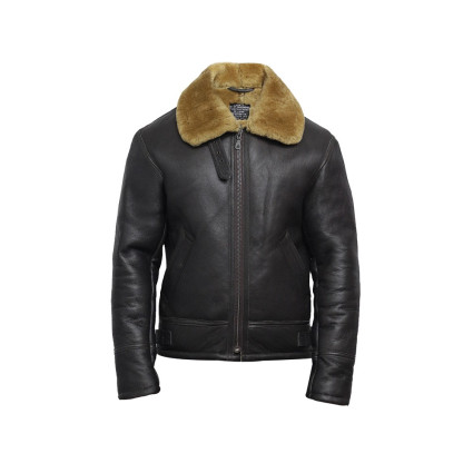 leather-bomber-sheepskin -shearling-jacket Mens-b3-aviator-flying