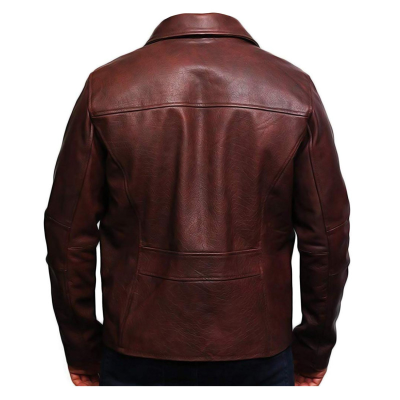 New Men's Motorcycle Brando Style Biker Cowhide Leather Jacket 