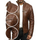 Men's Brown Leather Jacket - Asasin