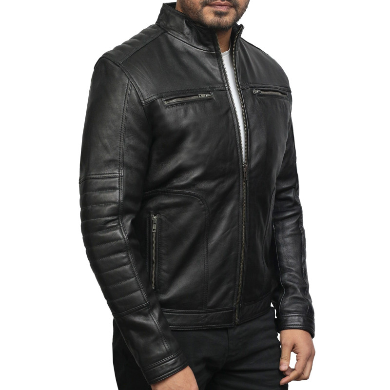 Leather Jacket Mens | Real Soft Cowhide Leather Jacket For Men - Brandslock