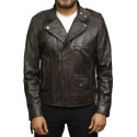 Men's Vintage Brown Front Zipped Leather jacket