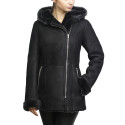 Women Shearling sheepskin Jacket Coat Miranda-BLK