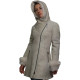 Women’s White Suede Leather Sheepskin Hooded long coat
