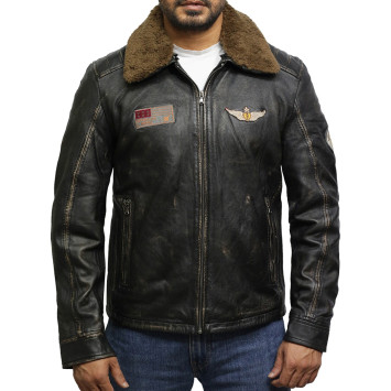 Leather Bomber Jacket Mens | Real Soft Nappa Lamb Leather Jacket Vintage 