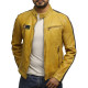 Men's Genuine Sheepskin Leather Jacket with logo