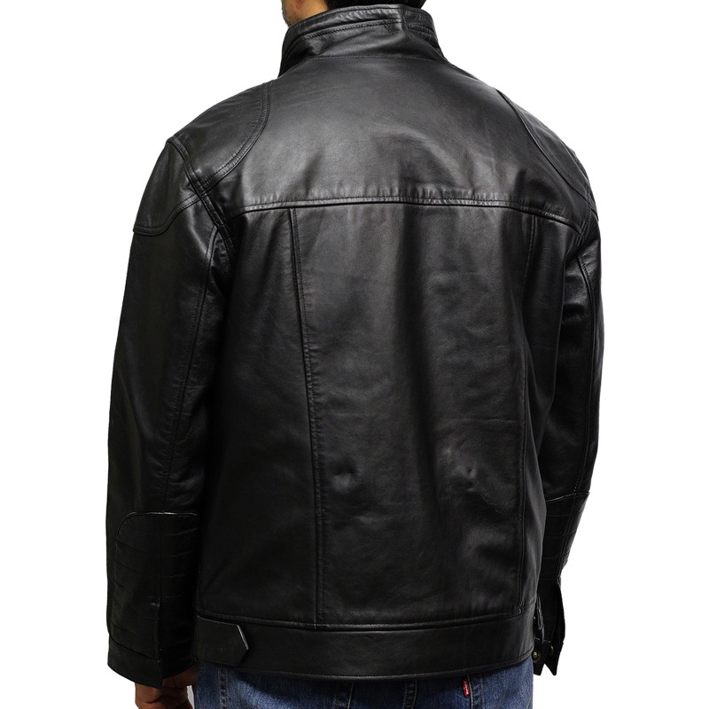 Men's Vintage Black Genuine Leather Jacket