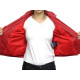 Women Red Leather Biker Jacket 