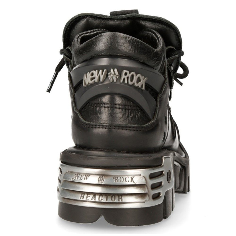 New Rock 110 Unisexe Métallique Noir Classic Leather Biker Gothic Boot Toute la Taille
