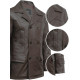 Mens Brown Military Style Real Vintage Jacket BNWT - Adlar 