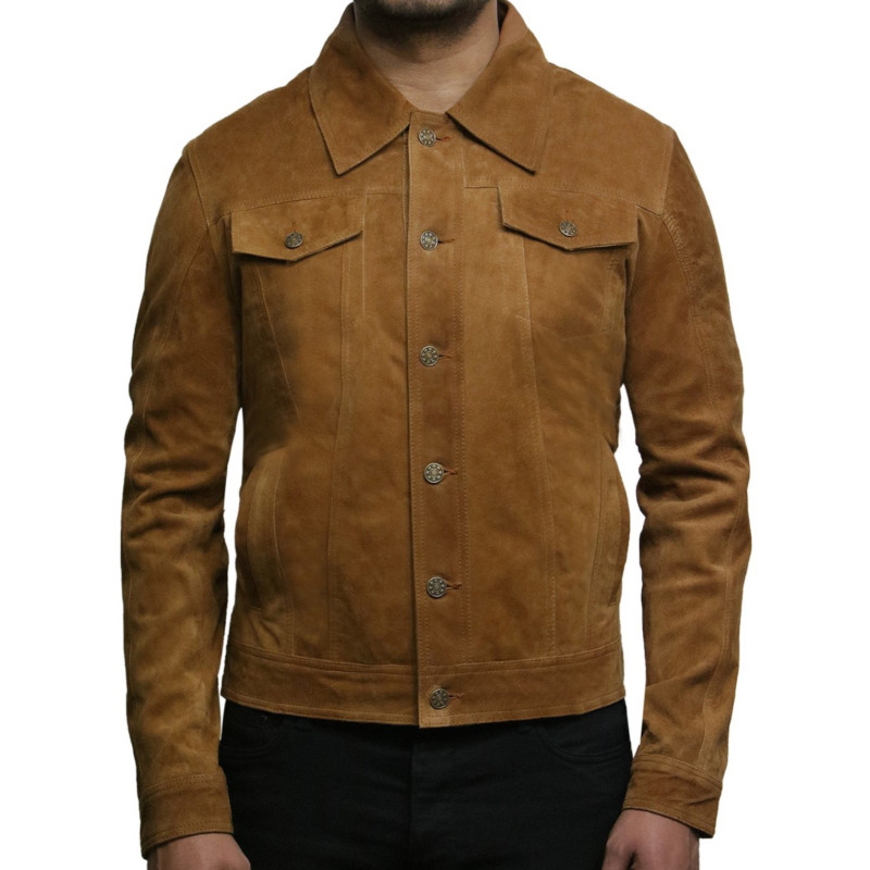 Leather Jacket Mens | Real Suede Goat Leather Jacket For Men